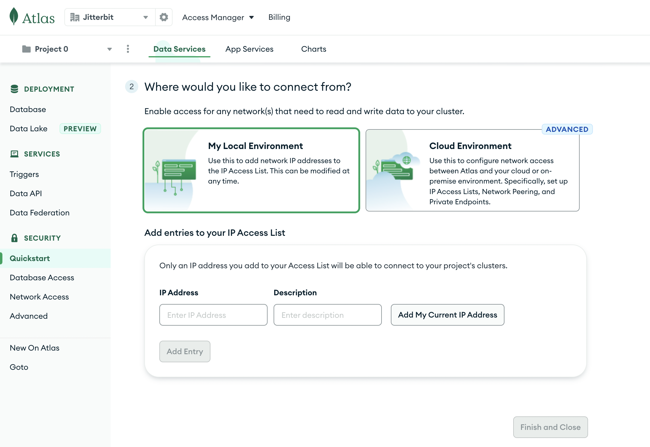 Configuración de MongoDB Atlas 5