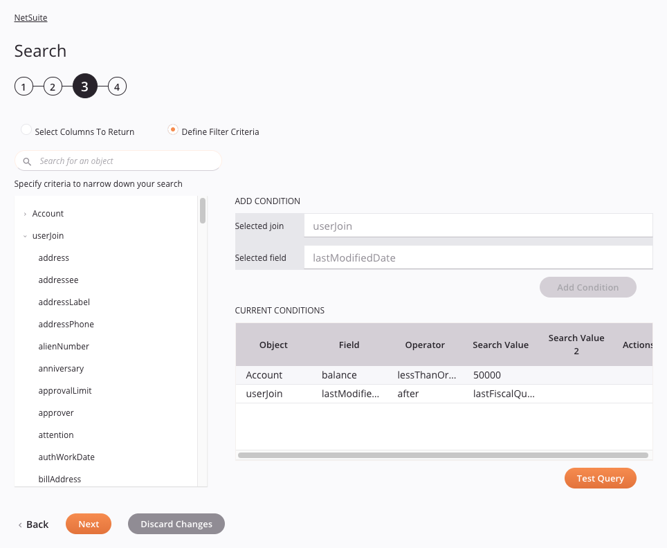 NetSuite Search activity 3 advanced search 3