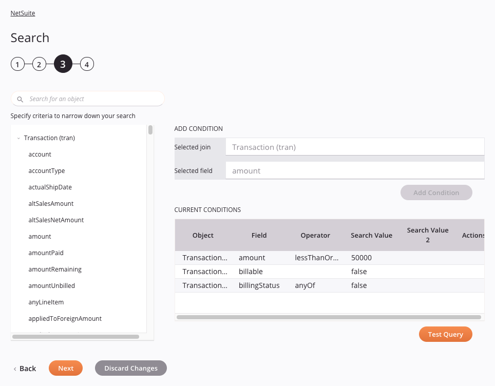 Pesquisa básica da atividade 3 do NetSuite Search