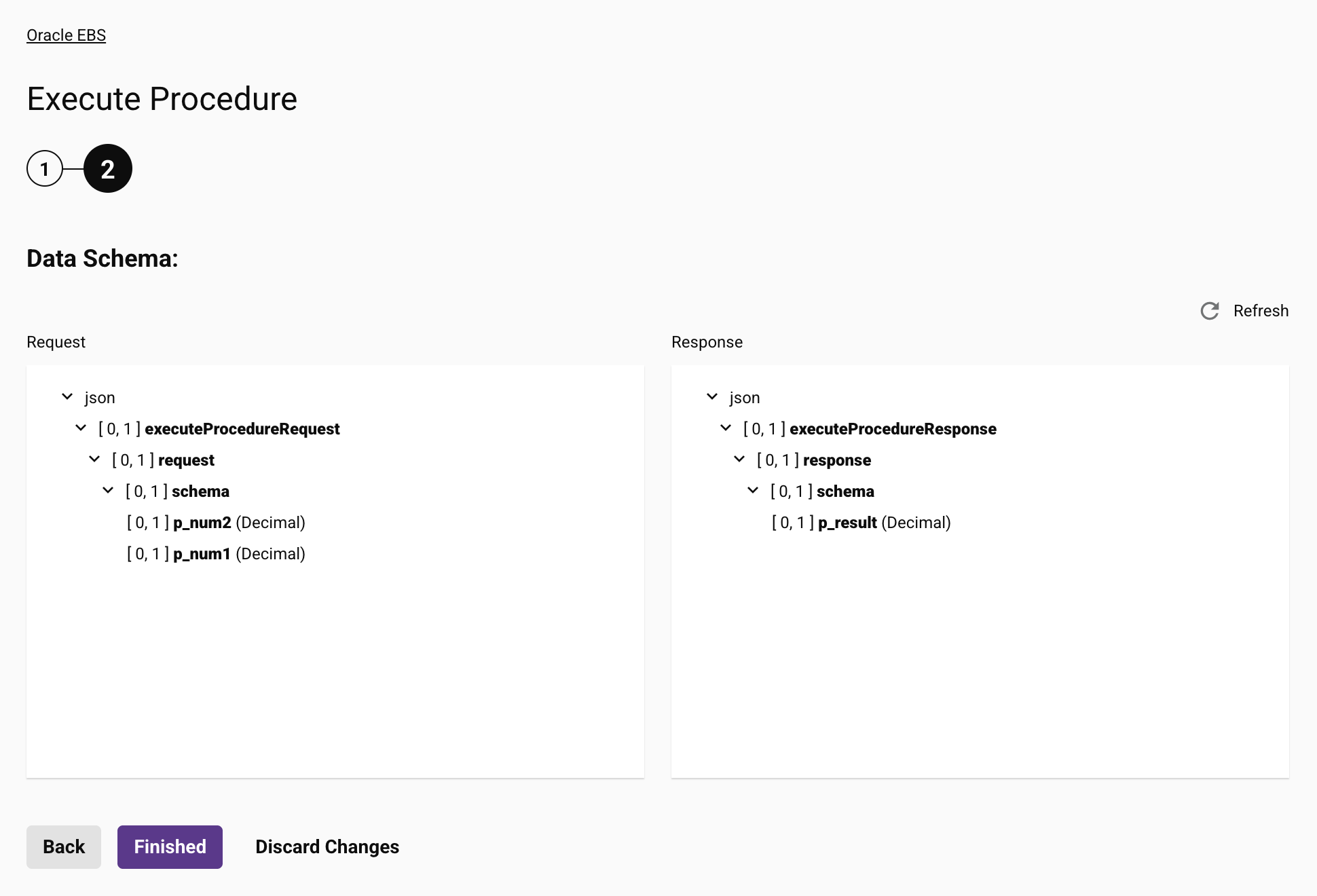 Oracle EBS (Beta) Execute Procedure activity configuration step 2