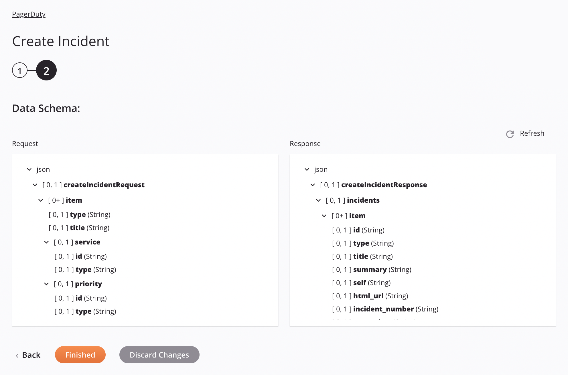 PagerDuty Crear configuración de actividad de incidente Paso 2