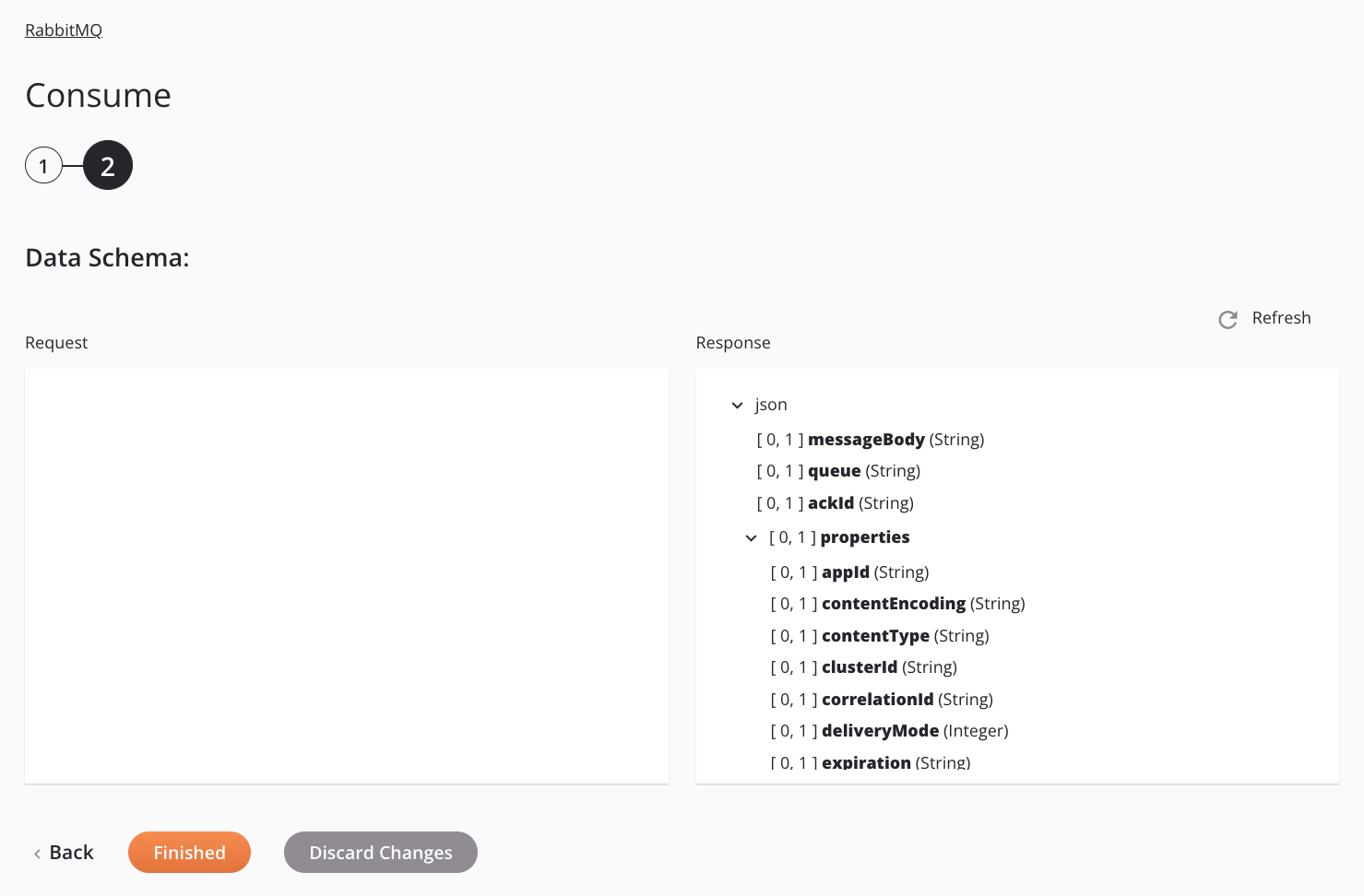 Etapa 2 da configuração da atividade de consumo do RabbitMQ