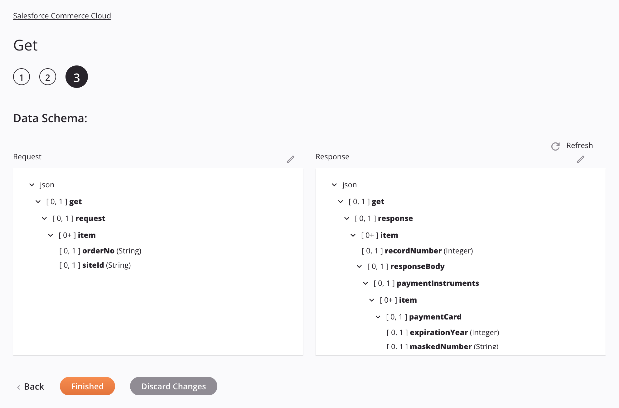 Salesforce Commerce Cloud Get activity configuration step 3