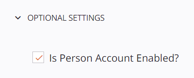 Salesforce Events activity configuration step 1 optional settings