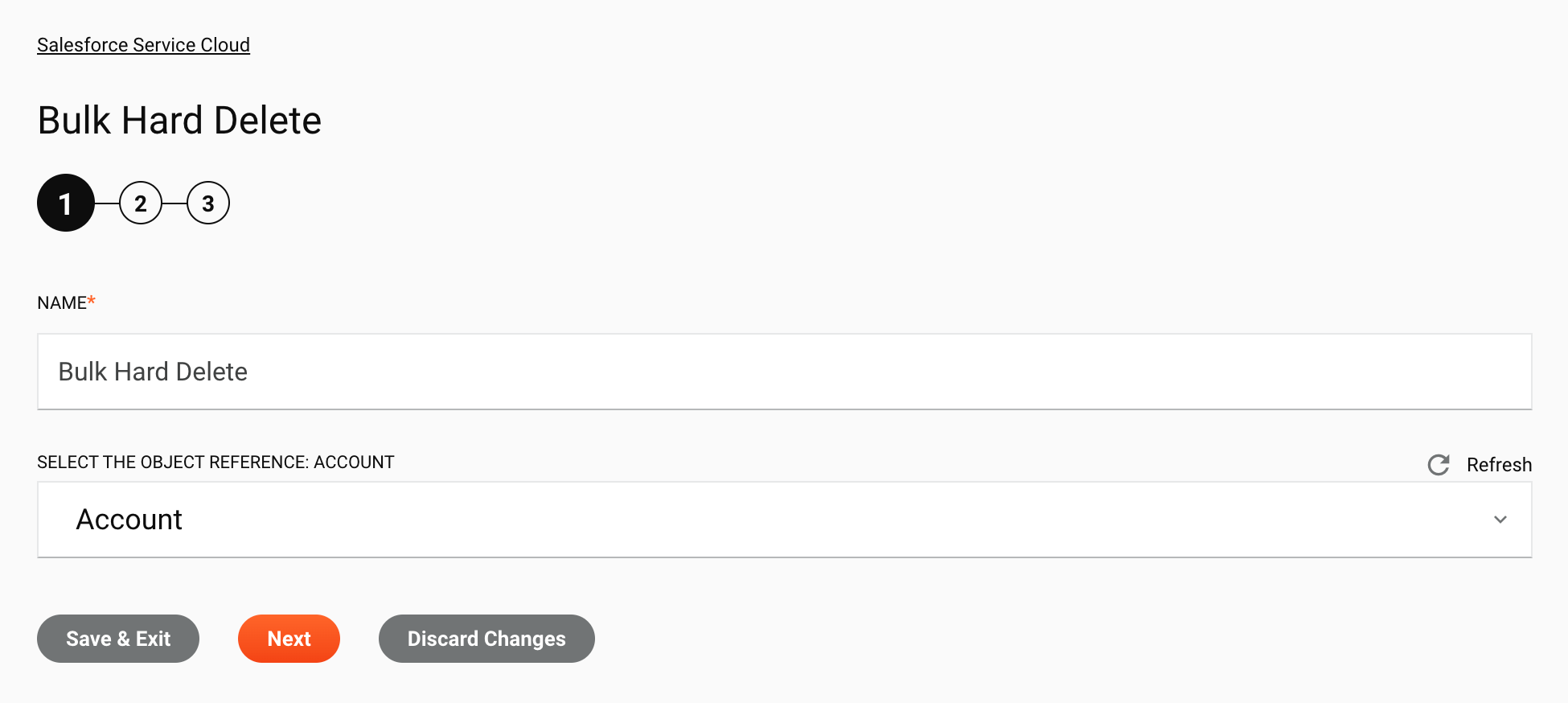 Salesforce Service Cloud Bulk Hard Delete activity 1