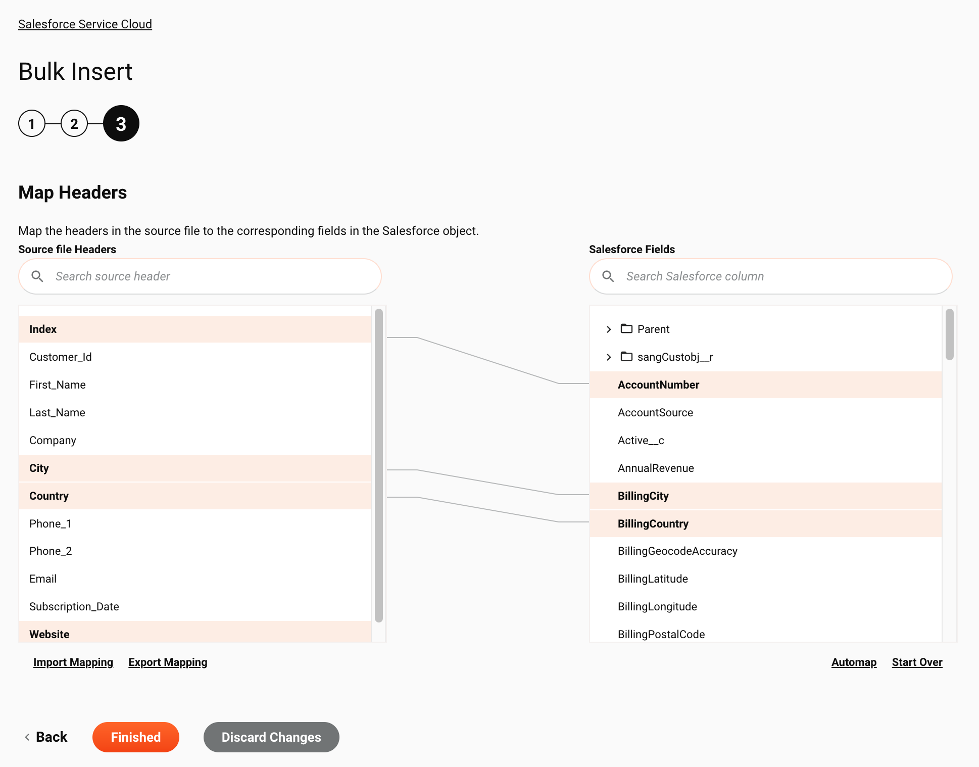 Salesforce Service Cloud Bulk Insert activity 3