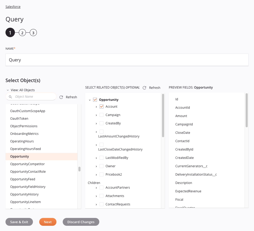 Salesforce Query activity 1