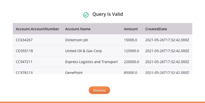 Salesforce Query activity 2 test query