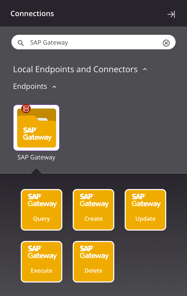 Tipos de atividades do SAP Gateway