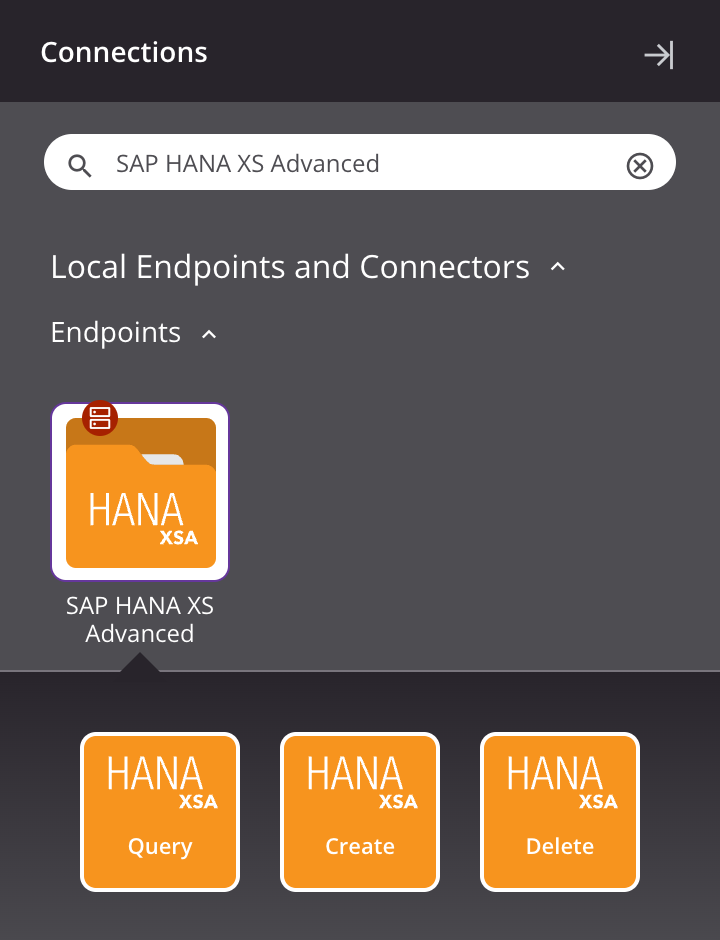 Tipos de actividad SAP HANA XS Advanced