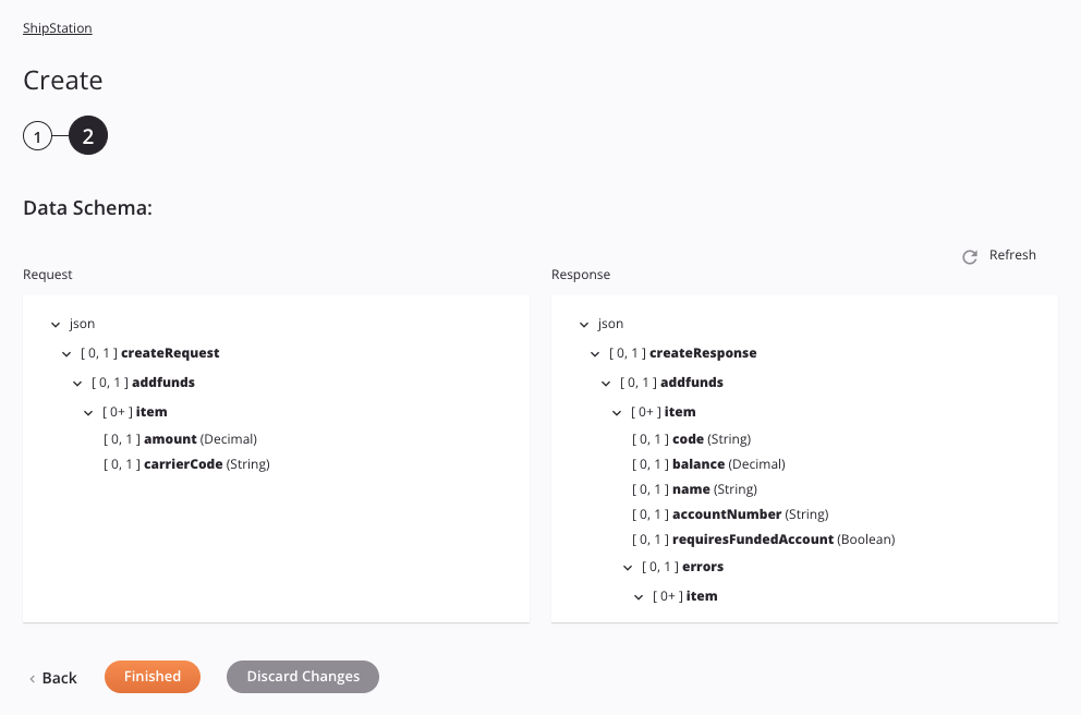 ShipStation Create activity configuration step 2