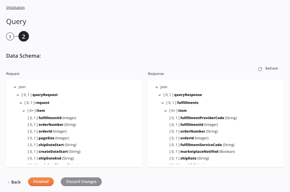 Paso 2 de configuración de la actividad de consulta de ShipStation