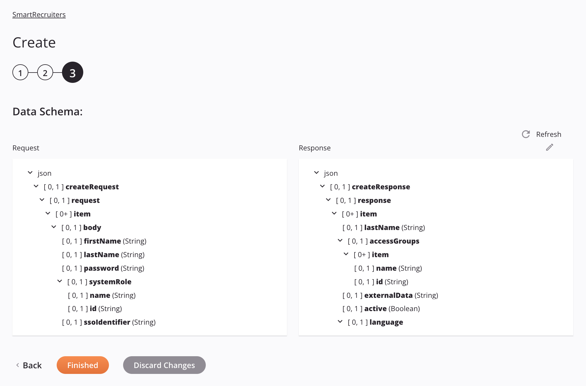 Smartrecruiters crea la configuración de la actividad, paso 3