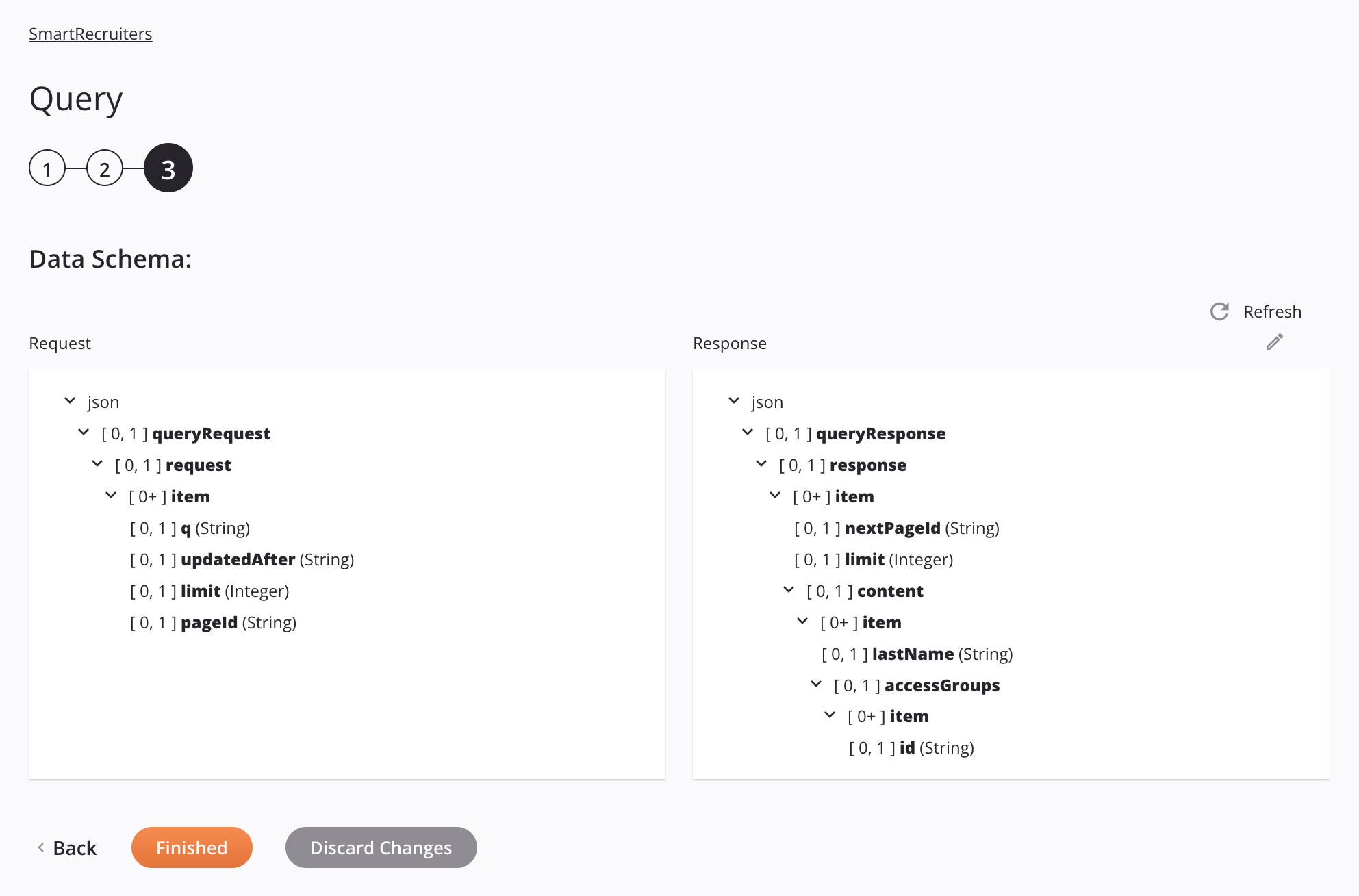 Smartrecruiters query activity configuration step 3