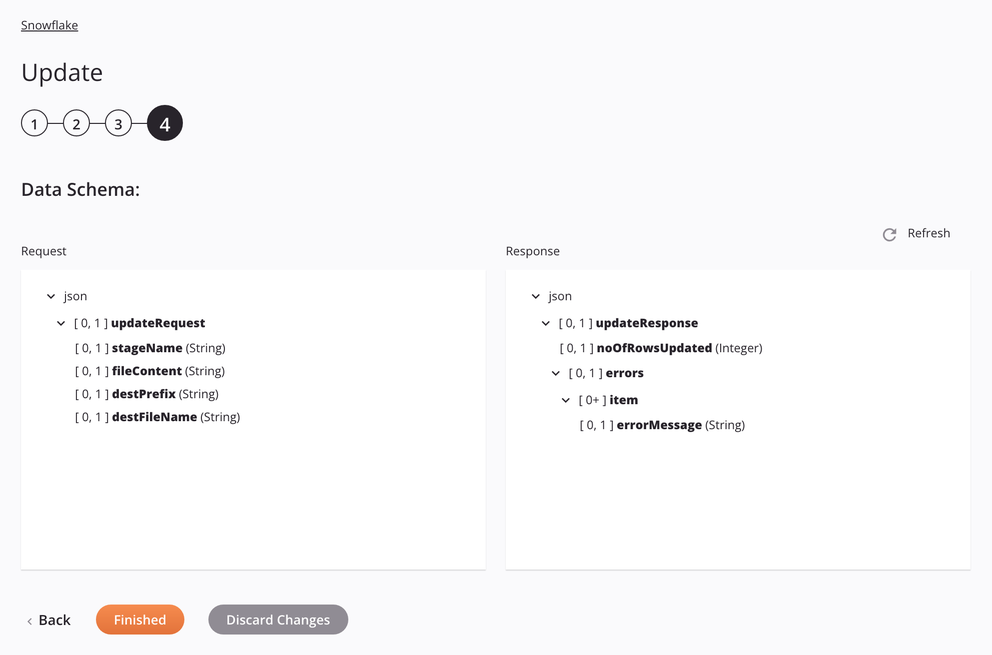 Snowflake Update activity configuration step 4 stage file approach