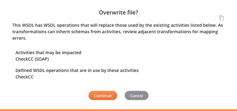 SOAP connection overwrite file