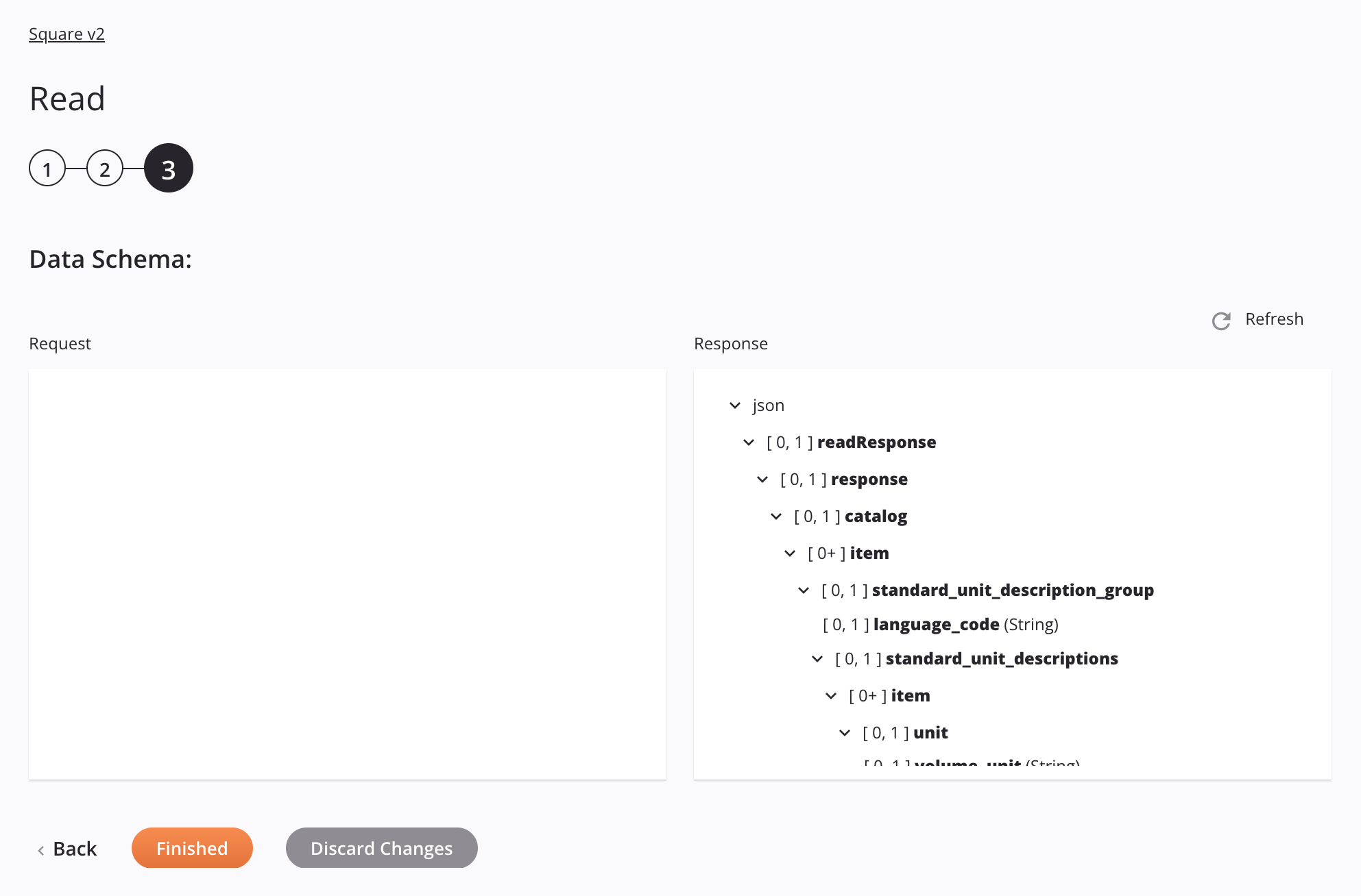 Paso 3 de configuración de actividad de lectura de Square v2