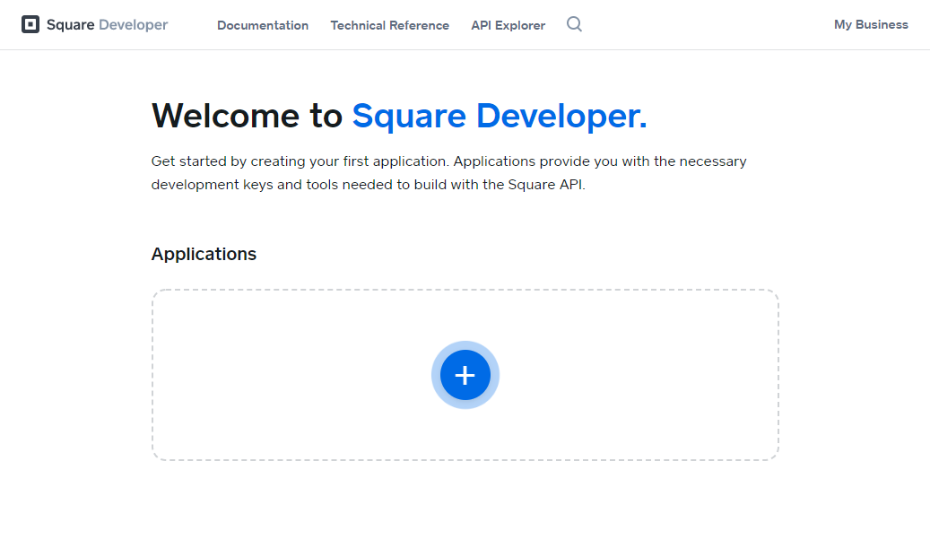 Square nueva aplicación