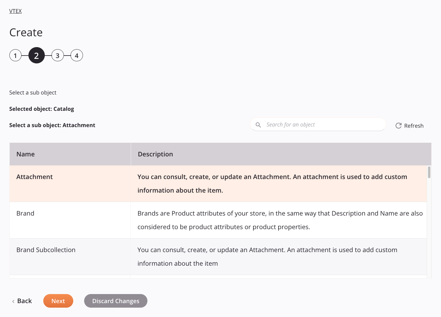 VTEX Crear Configuración de Actividad Paso 2