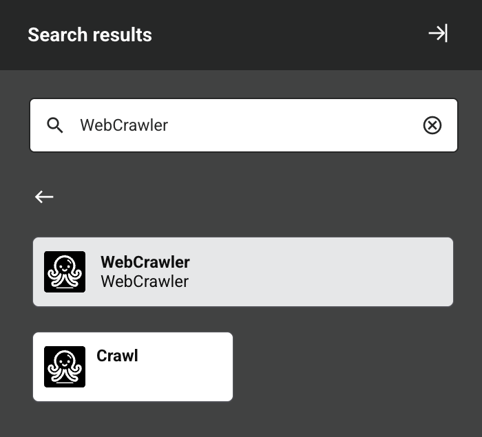 WebCrawler activity types