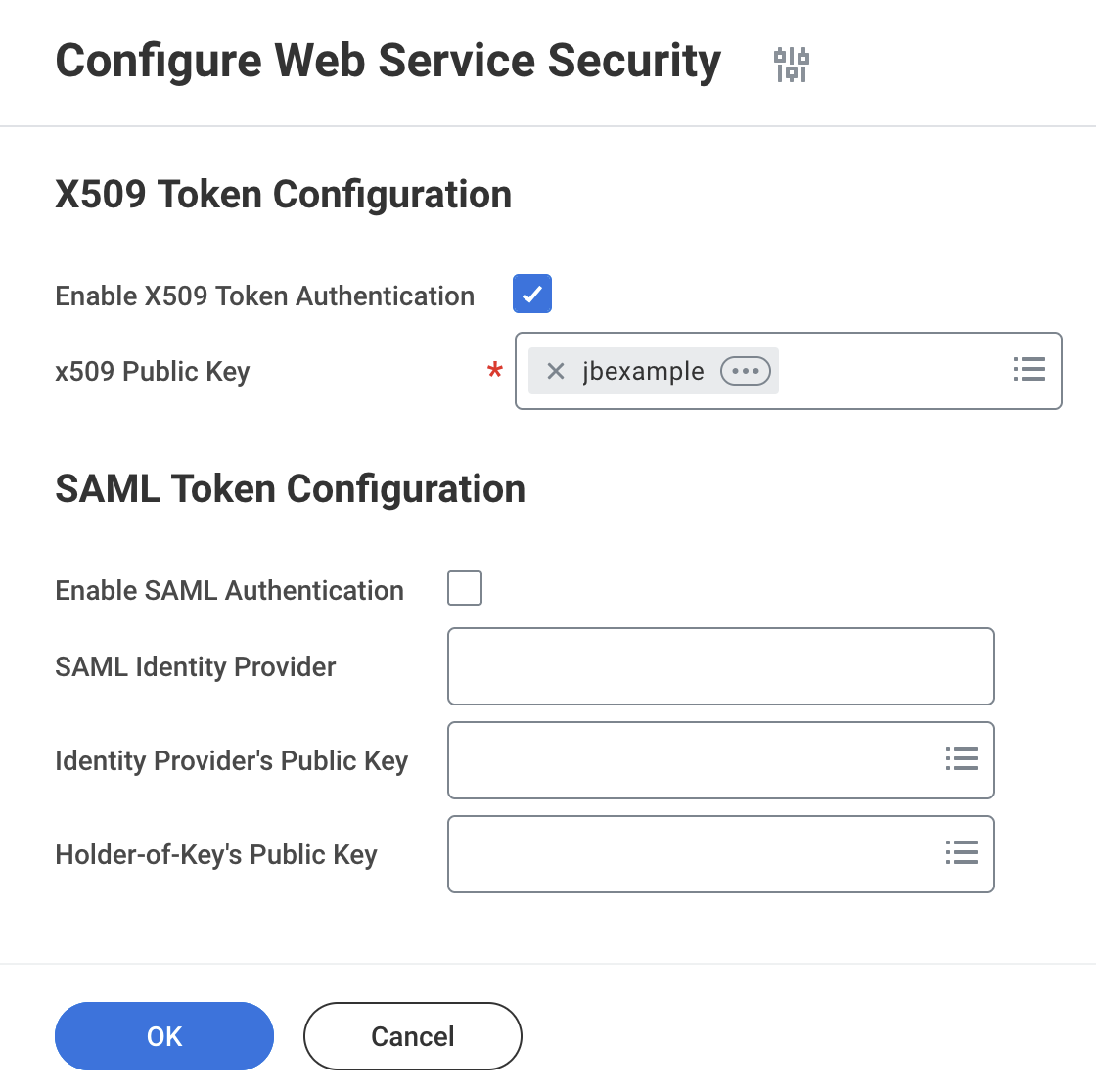 configure web service security