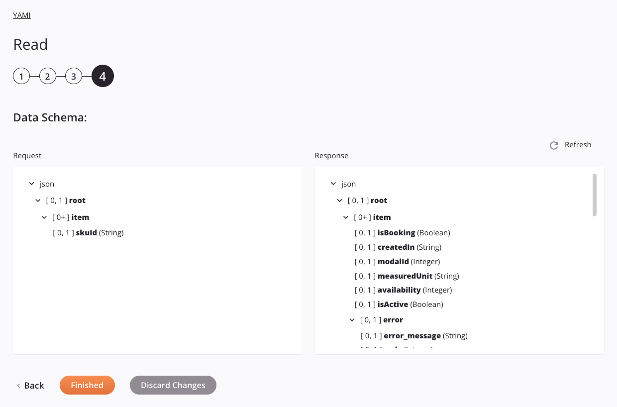 YAMI Read activity configuration step 4