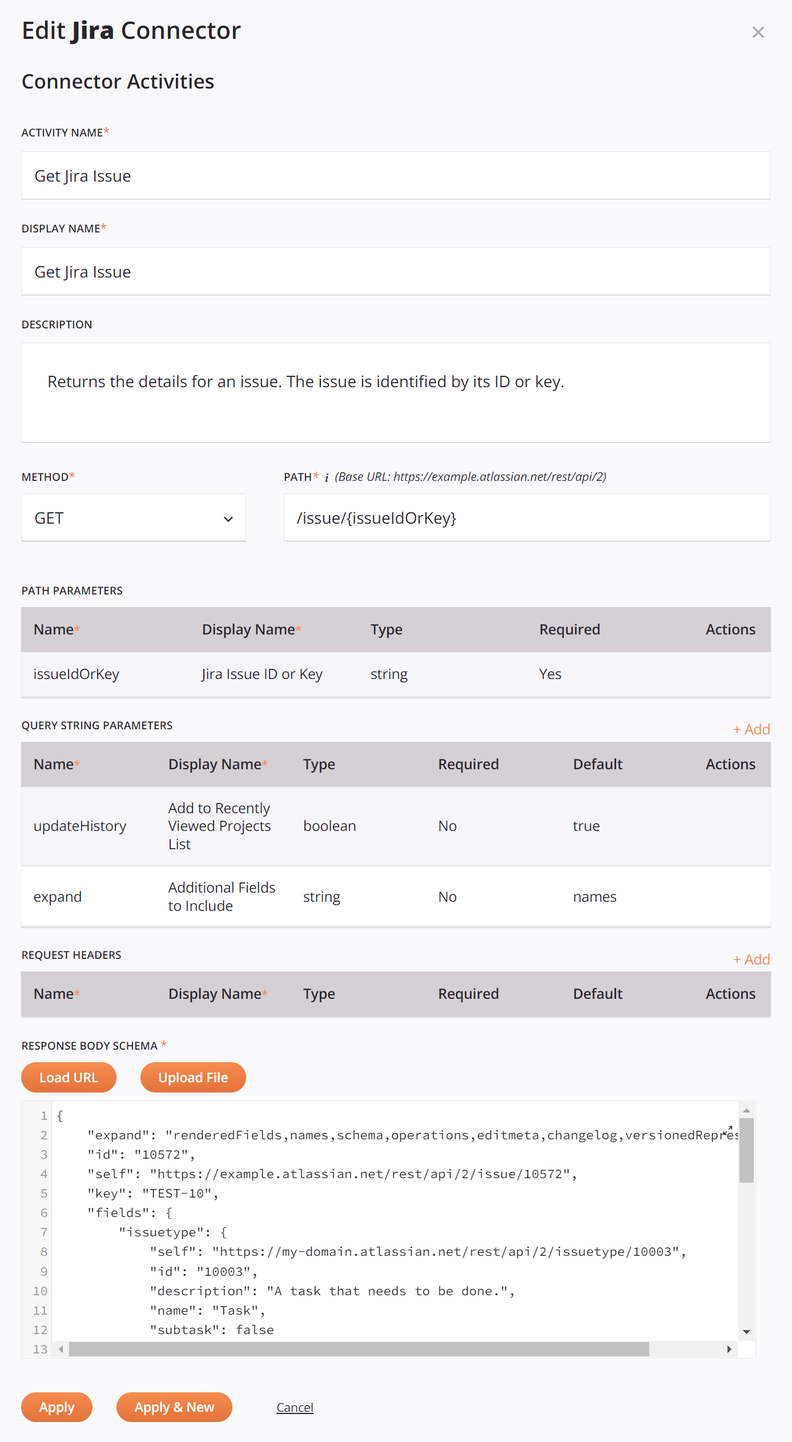 create step 3 connector activities add configuration