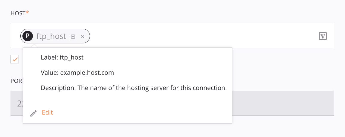 FTP connection host hover