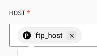 FTP connection host pill remove