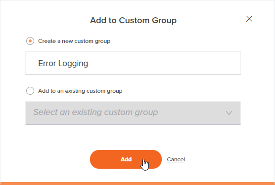 add to custom group new