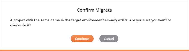 confirm migrate