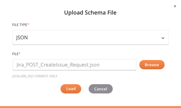 cargar archivo de esquema JSON