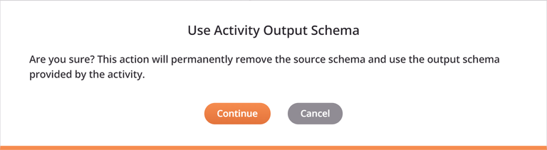 use activity output schema