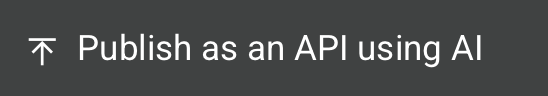 publish as an api ai