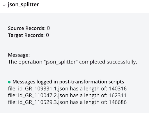 divisor json de registros