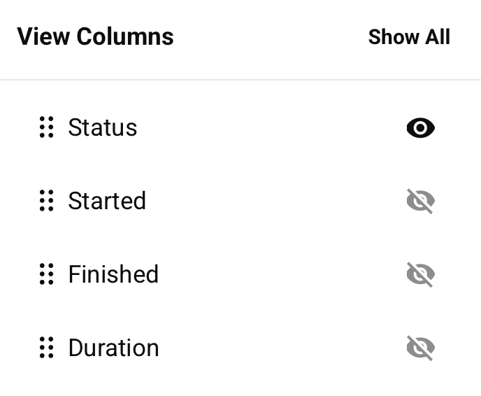 filter columns