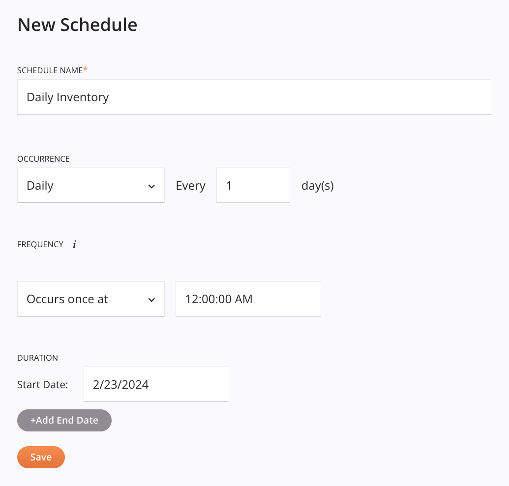 schedule dialog