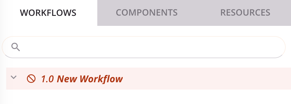 invalid workflow empty