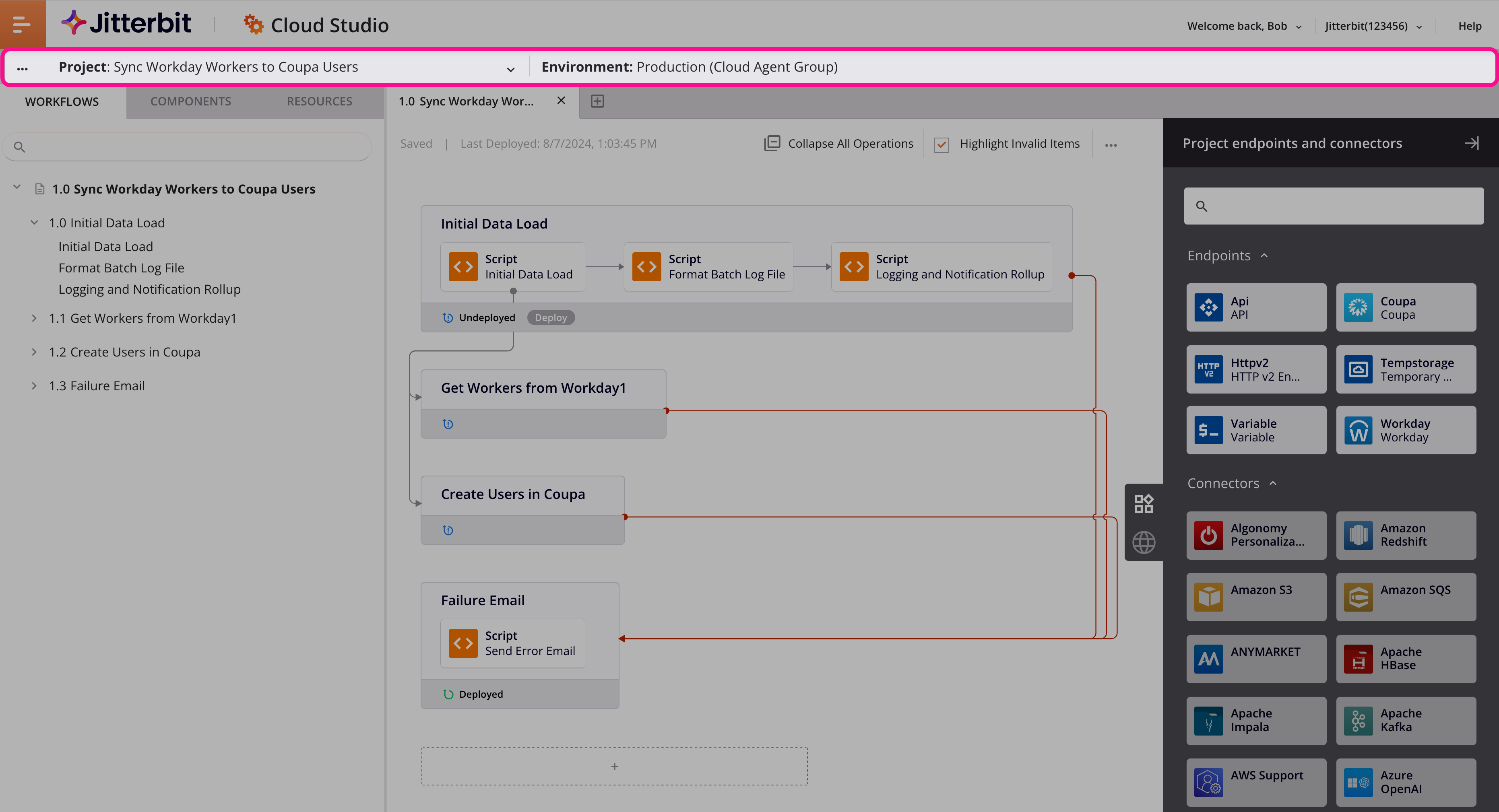 project toolbar annotated