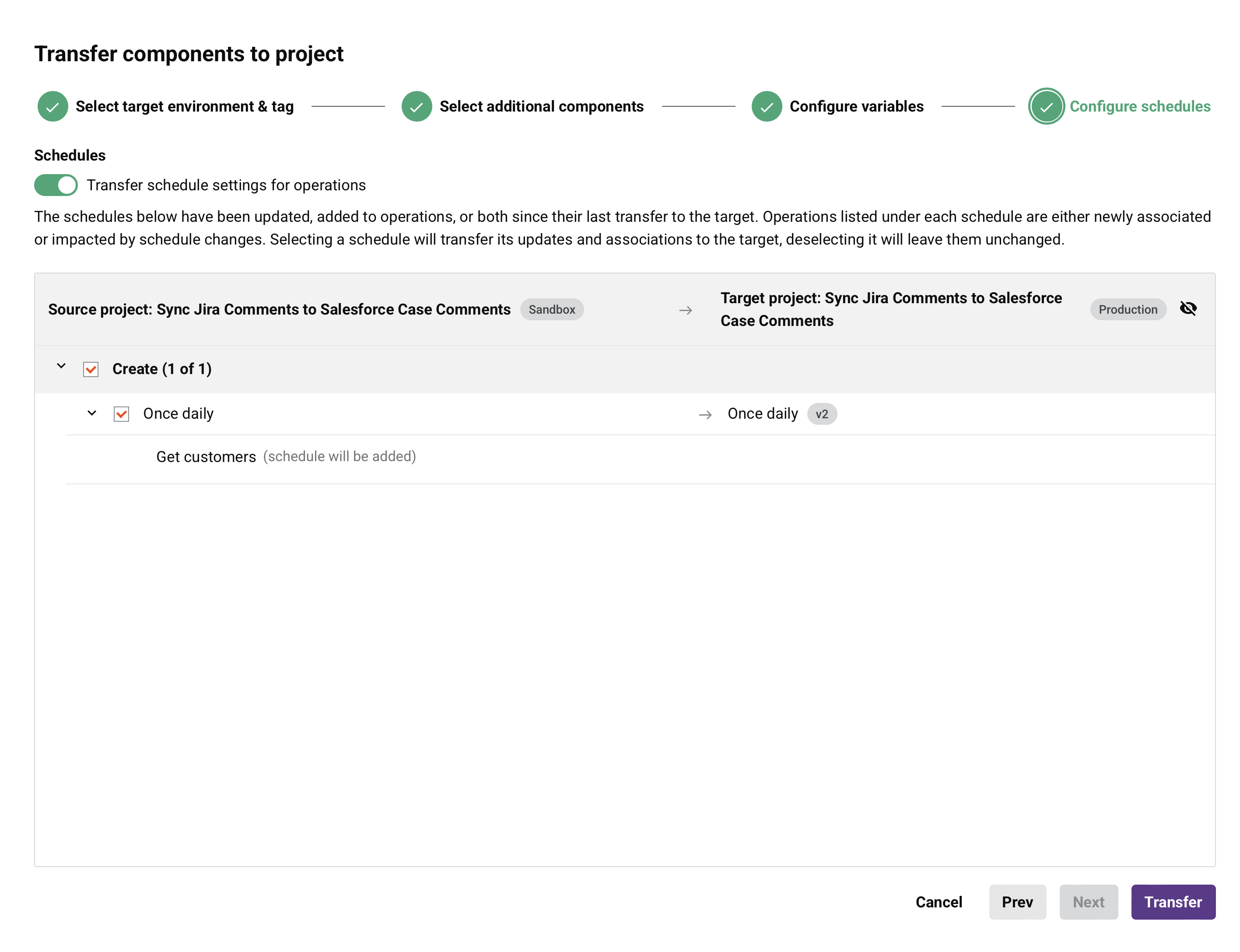 step 4 select configure schedules