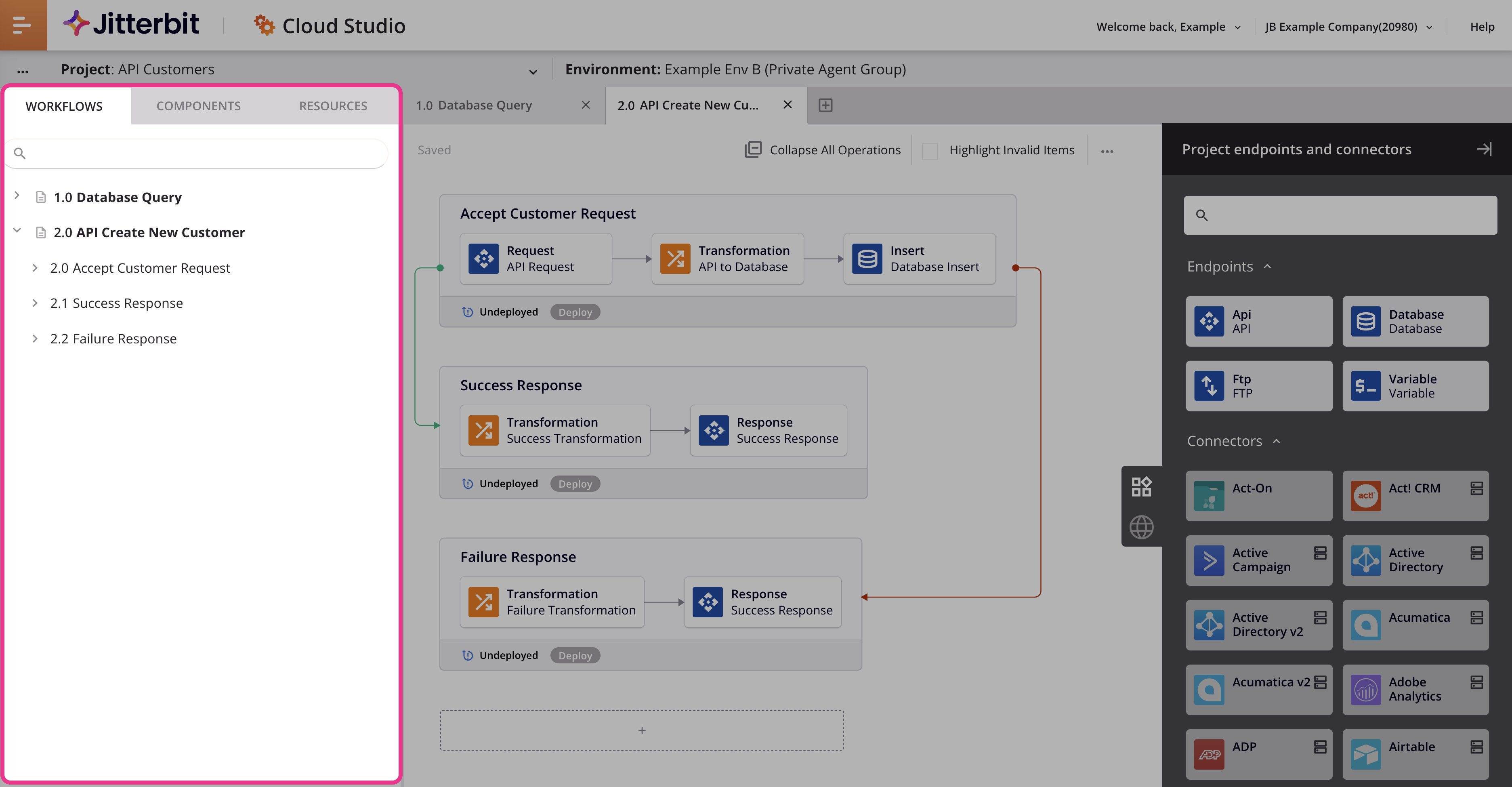 project designer project pane annotated pp