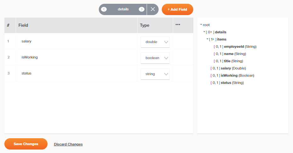 hierarchical add fields