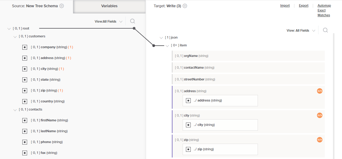 drop node automap result