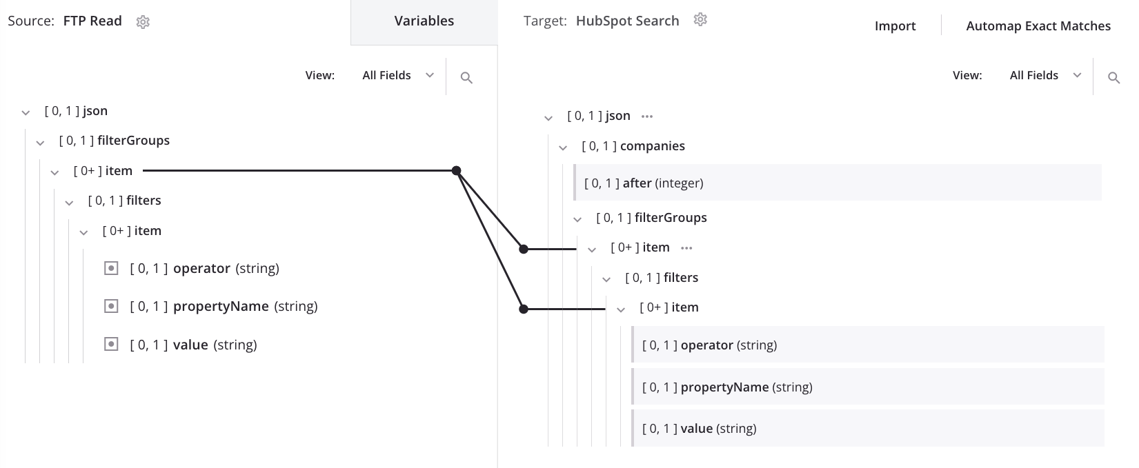 drop node define loop node change result