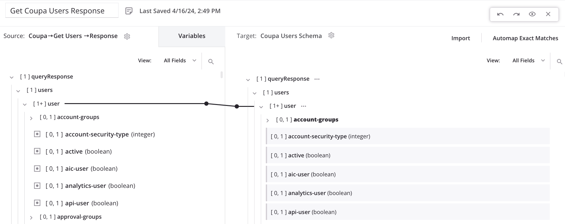 drop node define loop node result