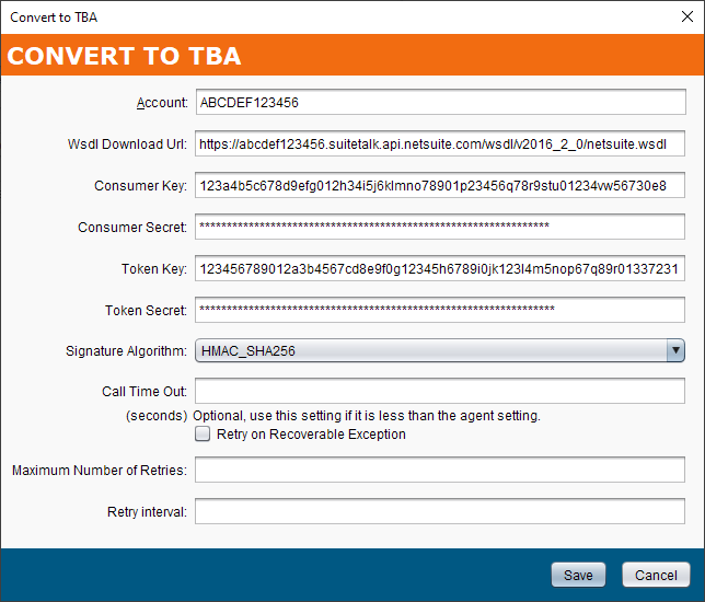 endpoint convertido para TBA