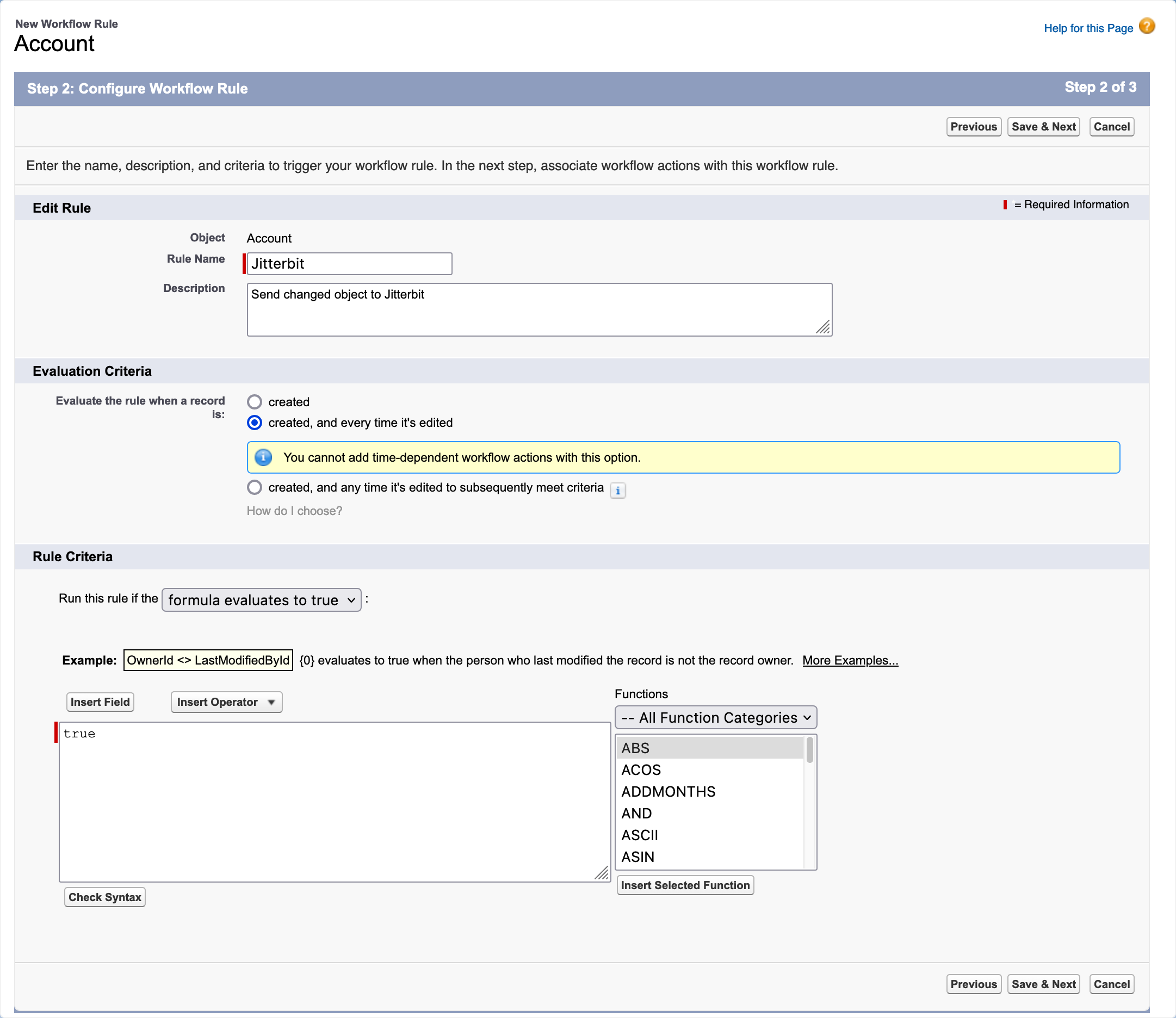 Workflow rule 4