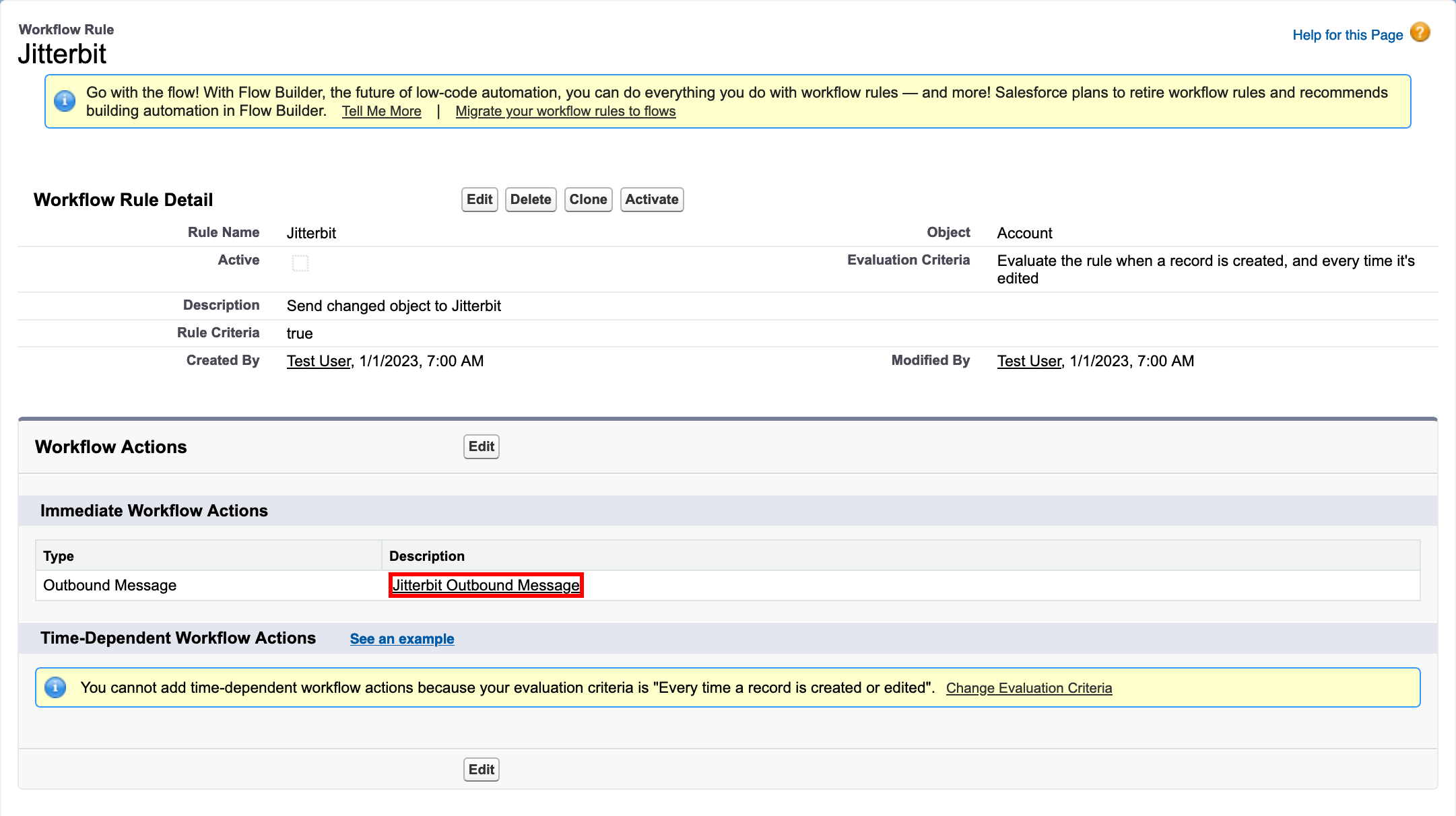 Workflow rule 7a