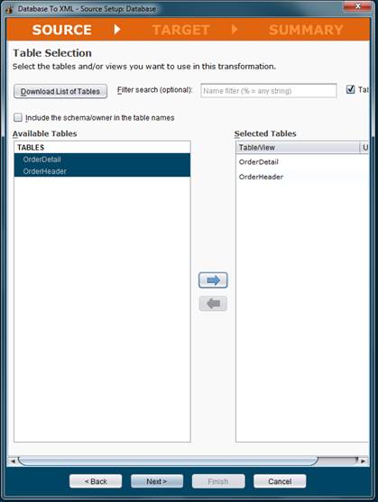 xml2dbsourcetblselect