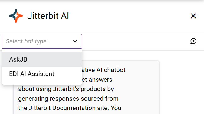EDI AI menu expanded